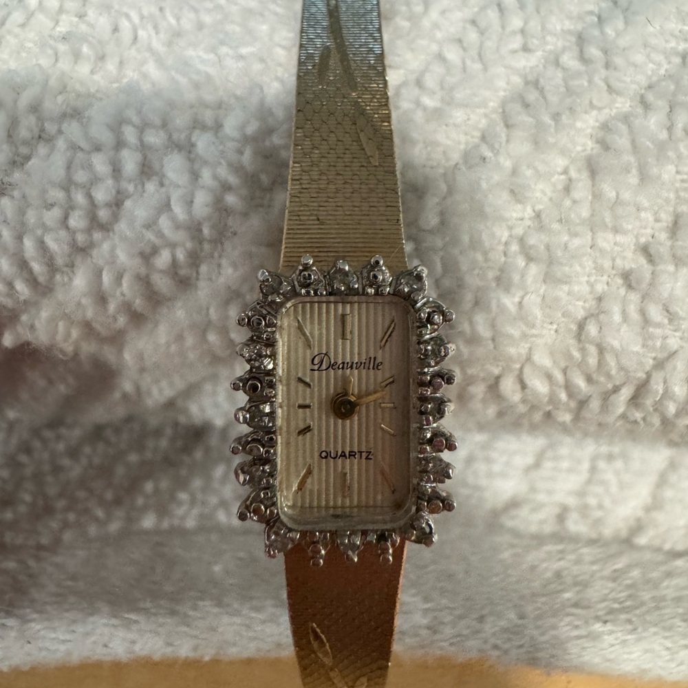 Deauville Gold-Tone Crystal Accent Women's Bracelet Watch - Picture 2 of 5